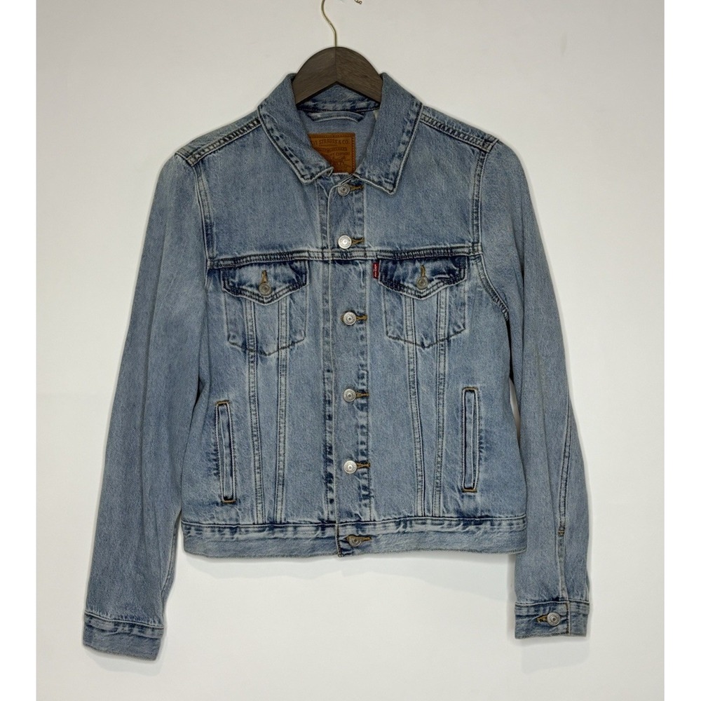 Levi's Premium Original Trucker Jacket Big E Women's Medium Wash Denim
